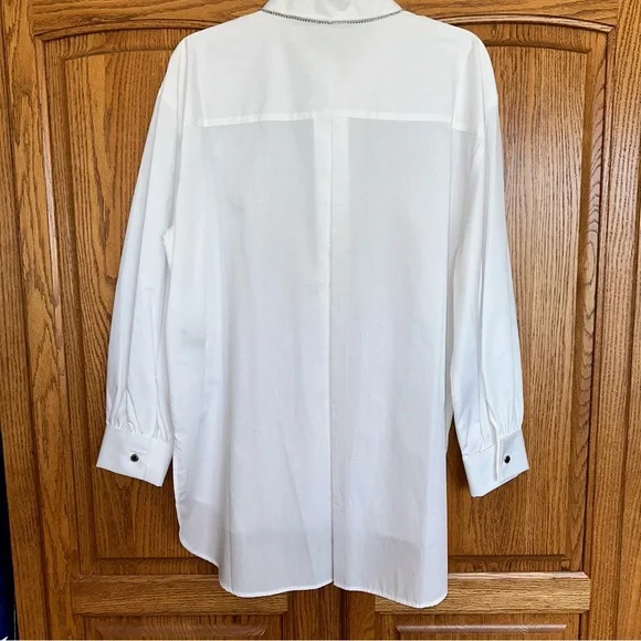 NWT Karl Lagerfeld Paris lady’s shirt 100% cotton size M - Picture 3 of 7